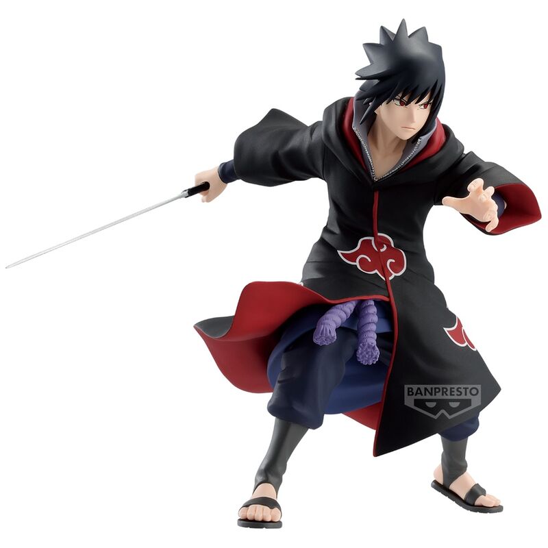 Figura de Sasuke Uchiha con capa de Akatsuki y espada - 5