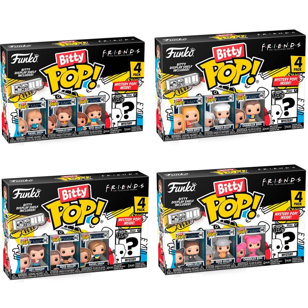 Pack Funko Bitty POP! Friends de 4 figuras surtidas con expositor - 6
