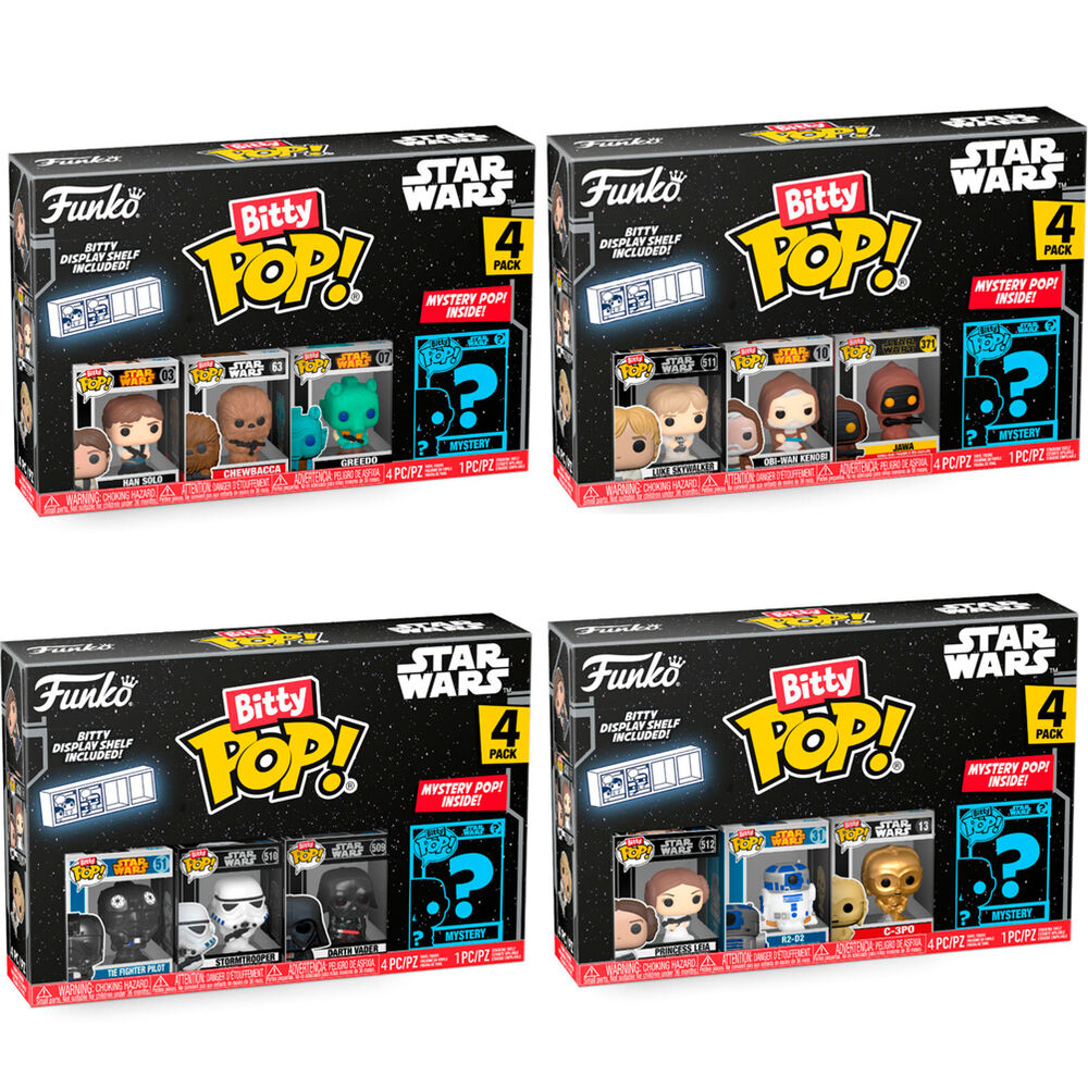 Blíster FUNKO Bitty POP! Star Wars con cuatro figuras surtidas - 6