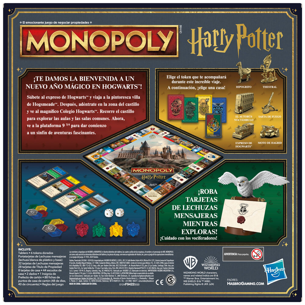 Caja del juego de mesa Monopoly Harry Potter de Hasbro - 7