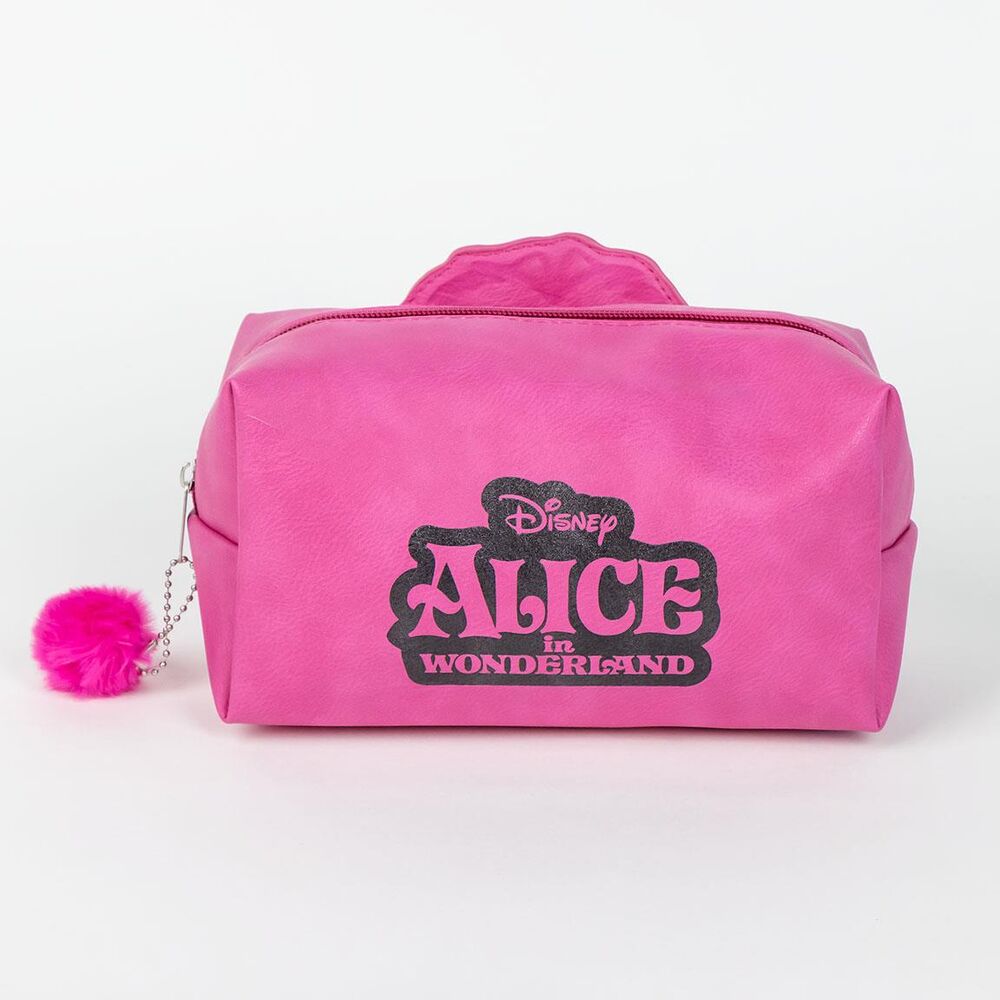 Neceser rosa de polipiel con el rostro de Cheshire de Disney - 2