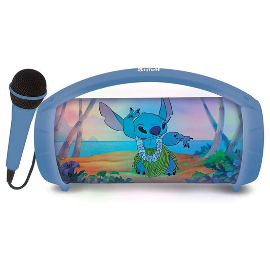 Altavoz Bluetooth azul de Stitch Disney con micrófono - 4