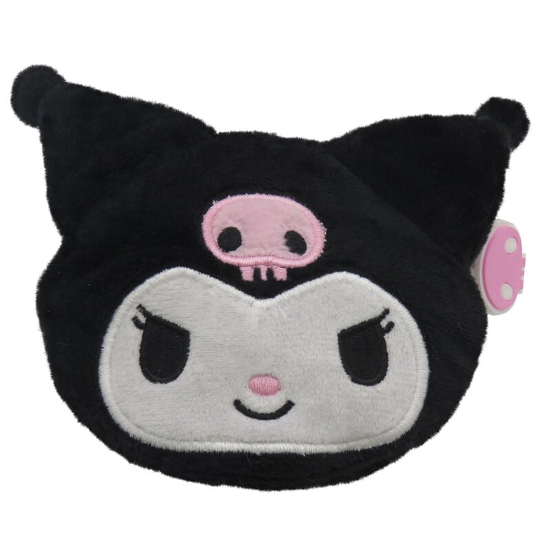 Monedero negro de Kuromi Hello Kitty con mosquetón