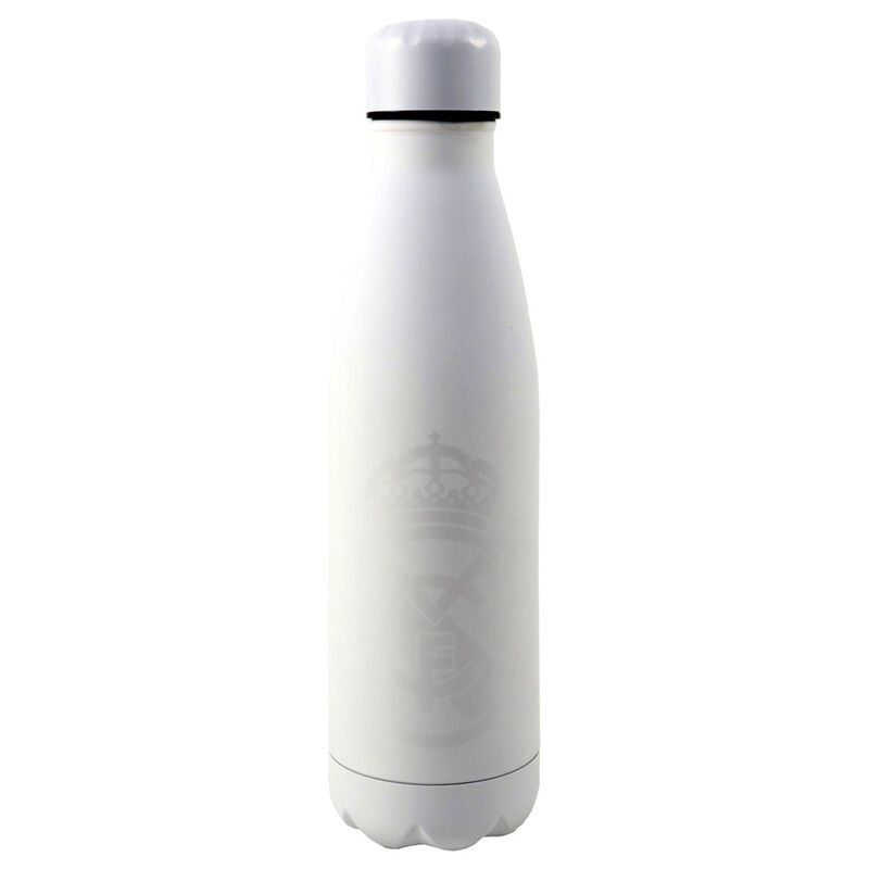 Botella blanca de acero inoxidable Real Madrid de 600 ml