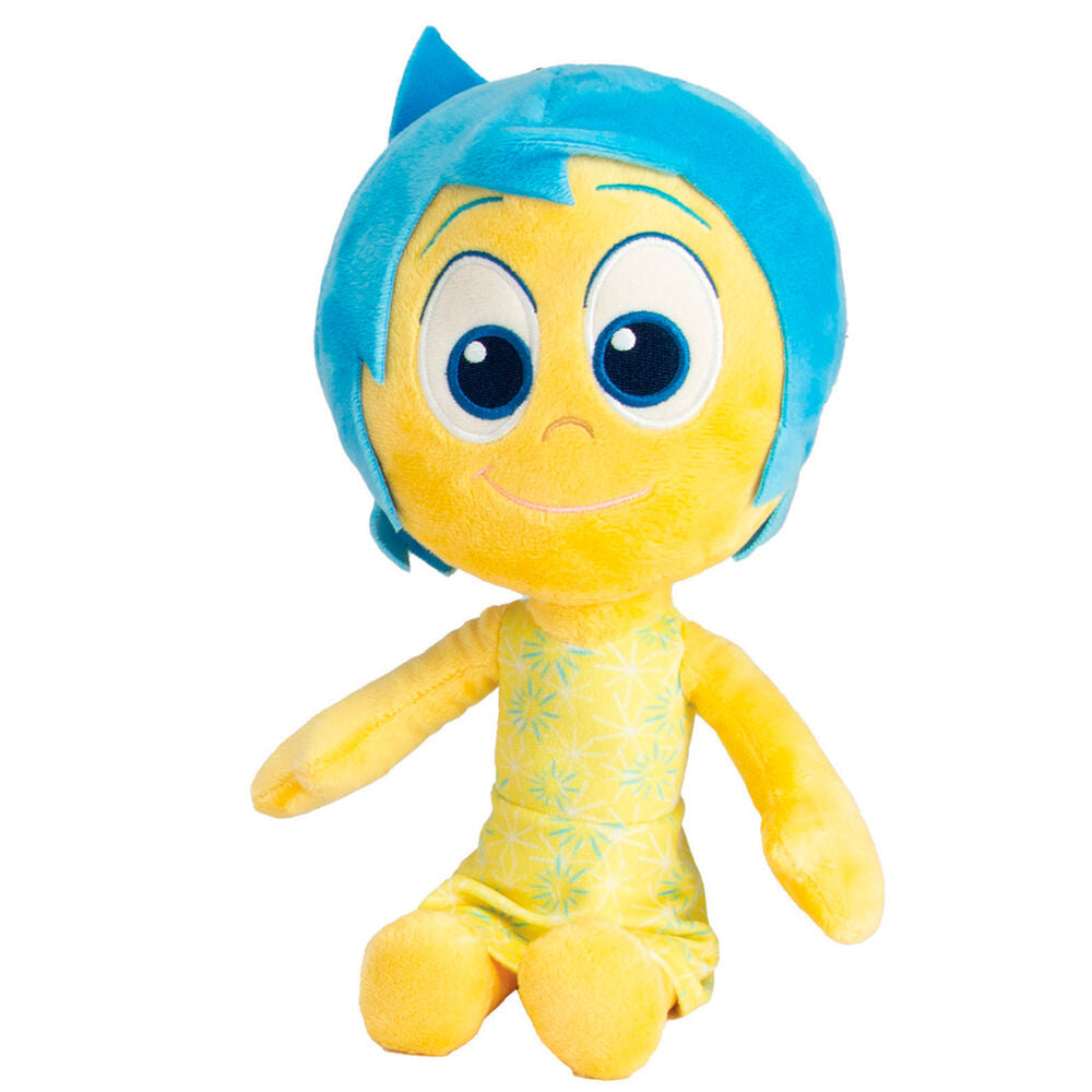Peluche de Alegría de Del Revés con cabello azul y vestido amarillo