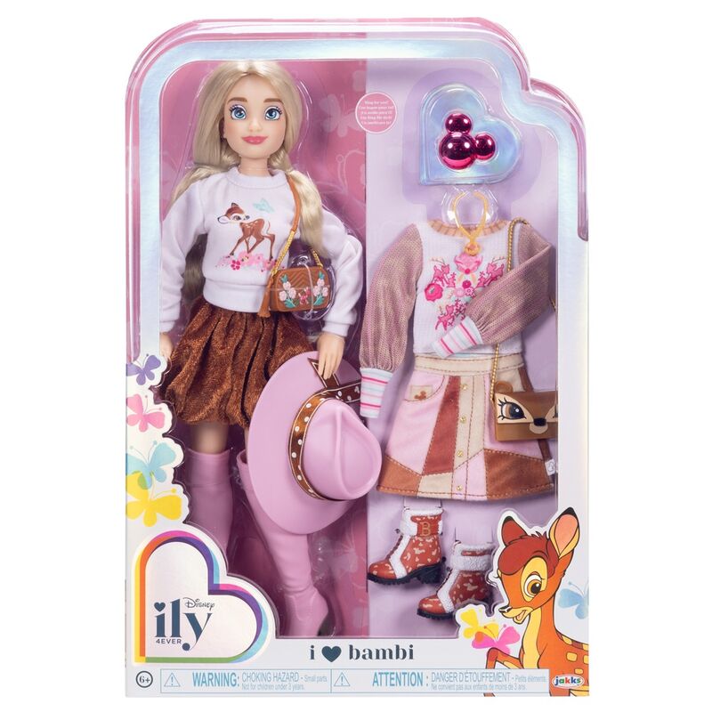 Muñeca Disney ily 4Ever Bambi de 28 cm con sombrero, ropa y accesorios - 2