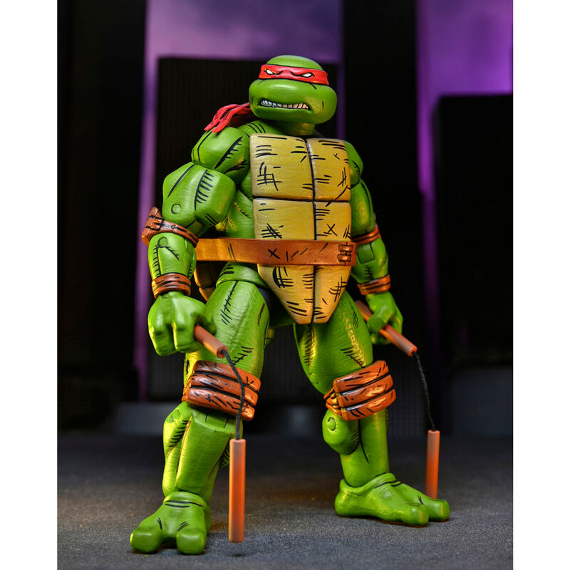 Figura articulada de Michelangelo de Tortugas Ninja con accesorios en caja con ventana - 3