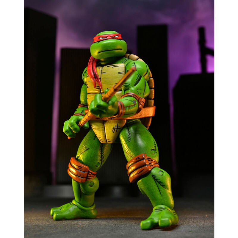 Figura articulada NECA de Donatello con accesorios en caja con ventana - 3