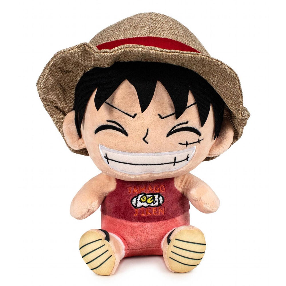 Peluche de Monkey D. Luffy de One Piece con sombrero de paja