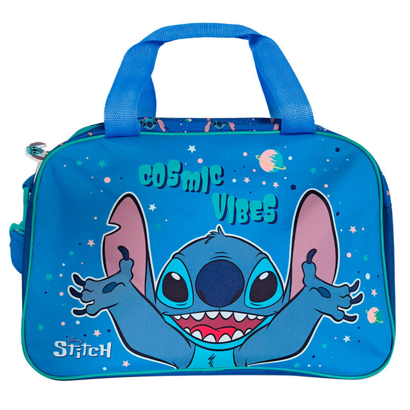 Bolsa de deporte azul de Stitch Disney con estampado cósmico