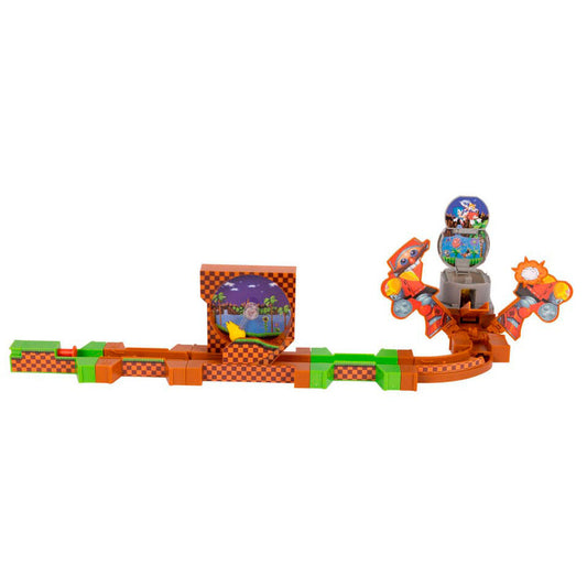Playset Super Sonic Deluxe Go-Go Racers de Sonic con circuito y Robotnik - 5