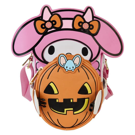 Bolso mochila rosa Devil My Melody de Loungefly con calabaza naranja - 2