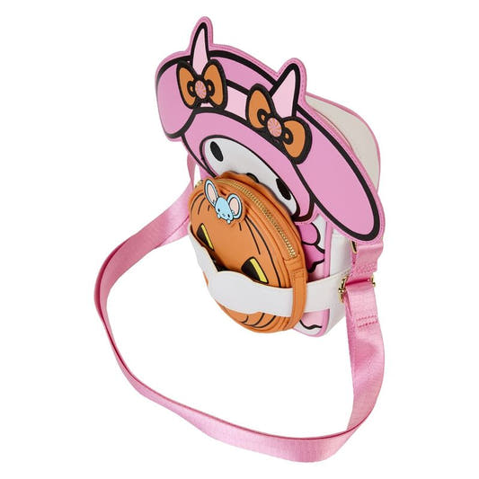 Bolso mochila rosa Devil My Melody de Loungefly con calabaza naranja - 5