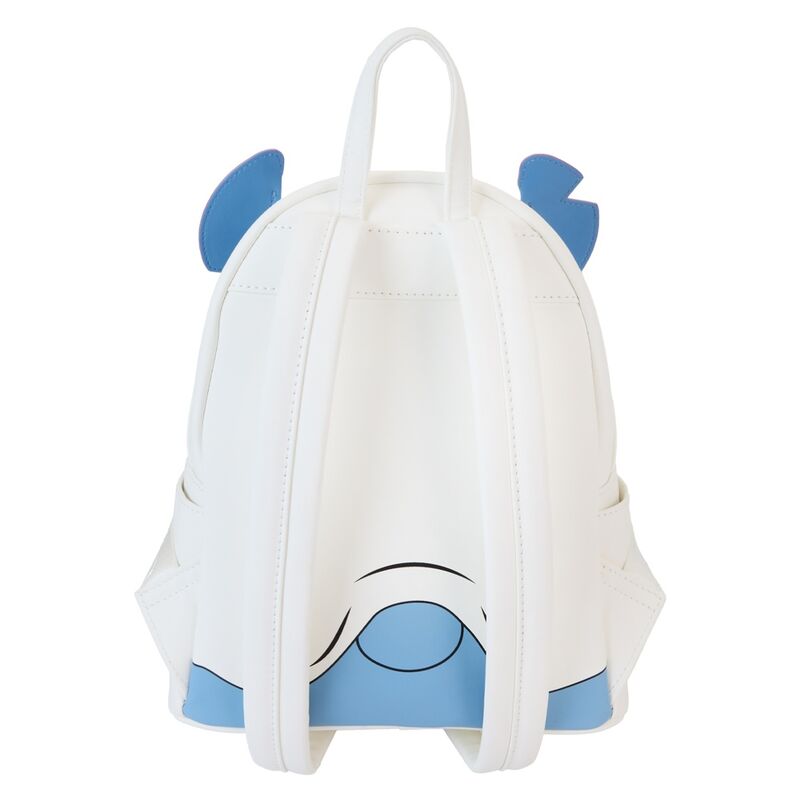 Mochila blanca Ghost Stitch Disney Loungefly con orejas moradas y detalles azules - 5