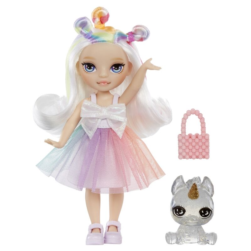 Muñeca Opal Little Fashion Rainbow High con mascota y bolso - 2