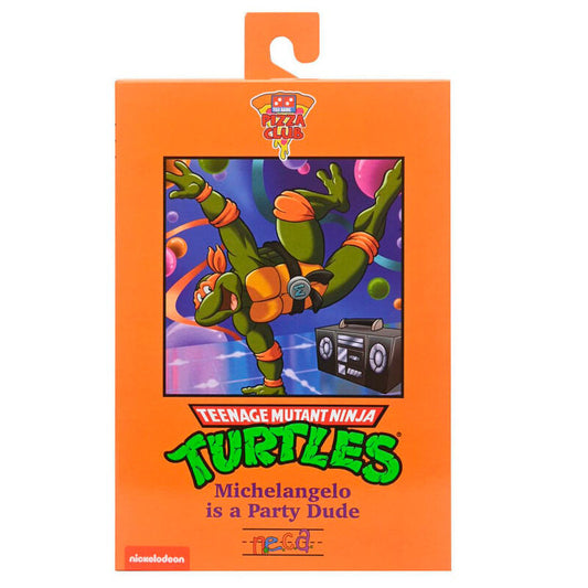 Figura articulada NECA de Michelangelo de Tortugas Ninja con antifaz naranja - 4