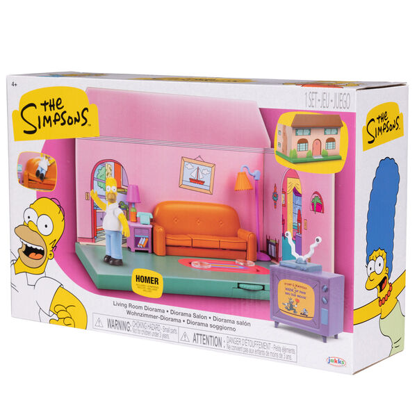 Playset diorama de la sala de estar de Los Simpson con figura de Homer - 6