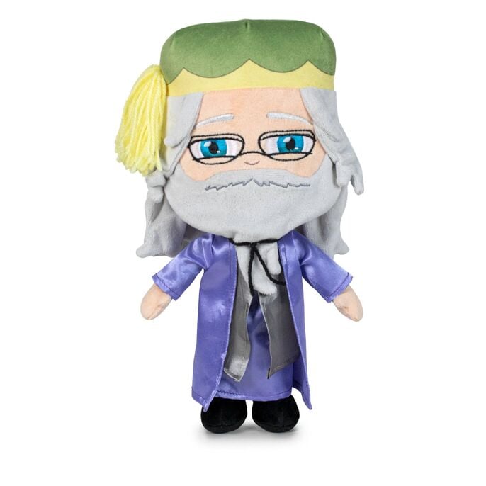 Peluche de Dumbledore de Harry Potter con túnica morada y sombrero verde