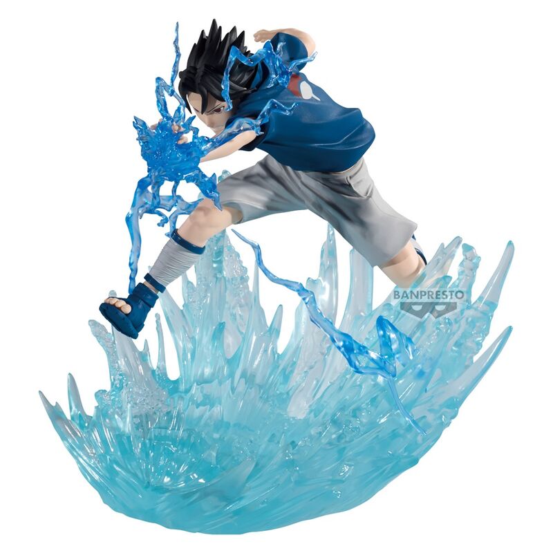 Figura de Uchiha Sasuke de Naruto con efectos azules - 5