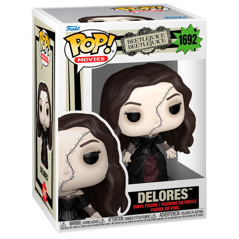 Figura Funko POP! de Delores con vestido negro y costuras faciales - 2