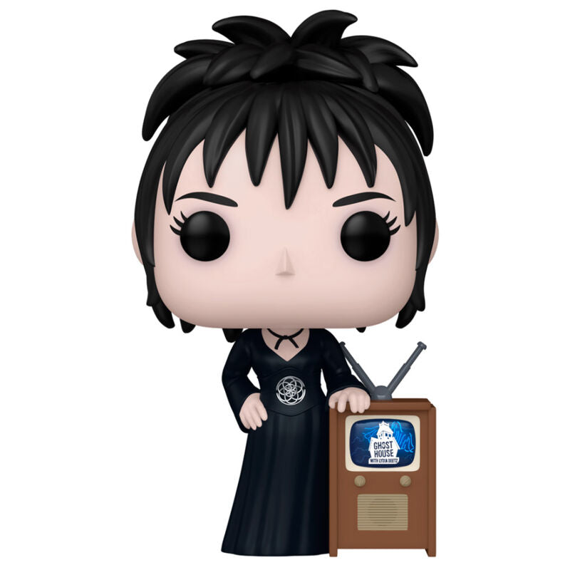 Figura Funko POP! de Lydia Deetz de Beetlejuice junto a un televisor - 2