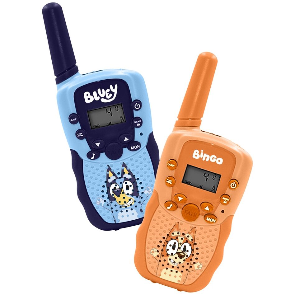Set de walkie-talkies Bluey y Bingo en azul y naranja