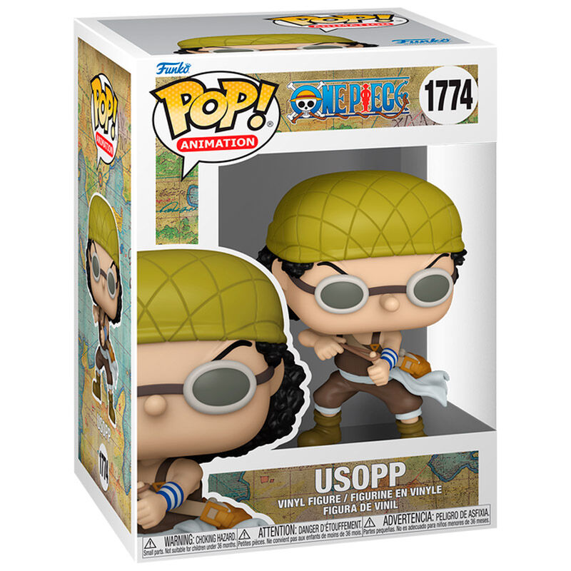 Figura Funko POP! de Usopp de One Piece con gorra verde y gafas - 2