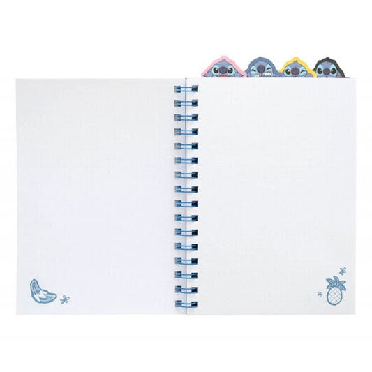 Cuaderno A5 Stitch Disney azul con piña y cuatro separadores - 3