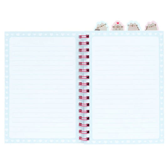 Cuaderno A5 Purrfect Love de Pusheen azul con corazón rojo - 3