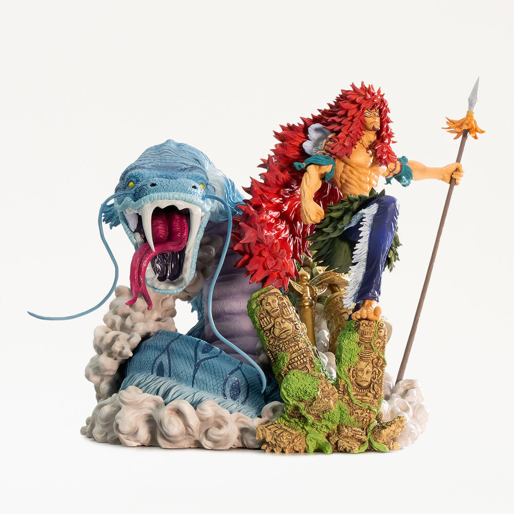 Figura Ichibansho de Kalgara de One Piece con lanza y criatura azul - 2