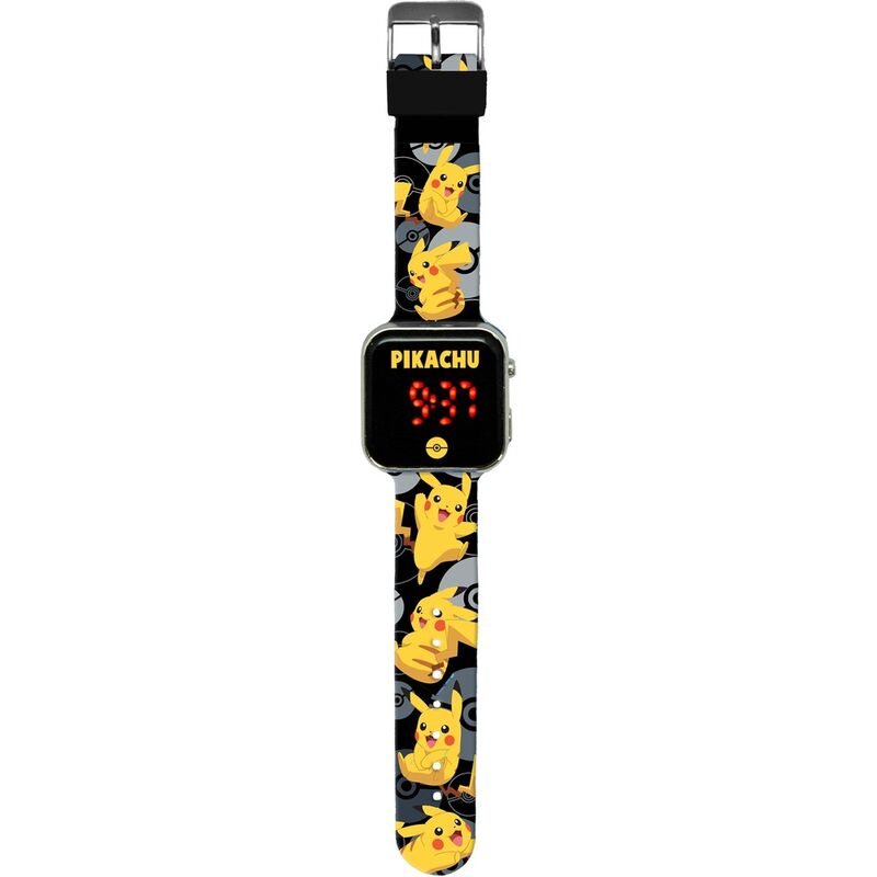 Reloj LED negro de Pokémon con diseño de Pikachu - 2