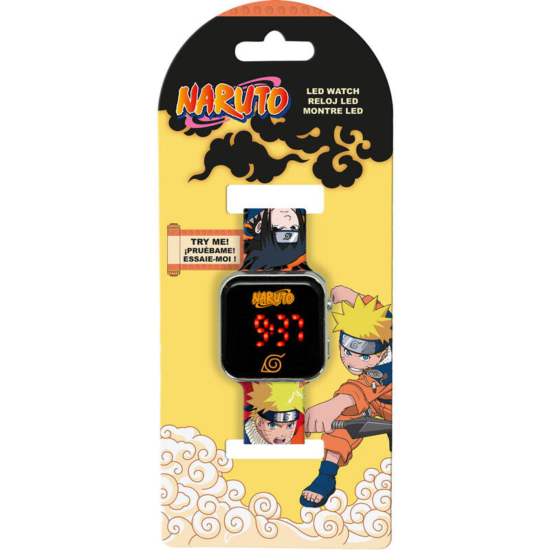 Reloj LED Naruto Shippuden con Naruto y Sasuke en la correa - 2