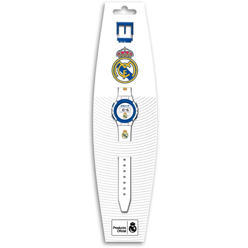 Reloj digital Real Madrid blanco y azul con correa decorada - 2