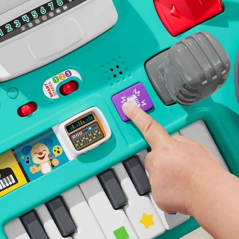 Mesa de mezclas DJ musical Fisher-Price con piano y actividades - 6