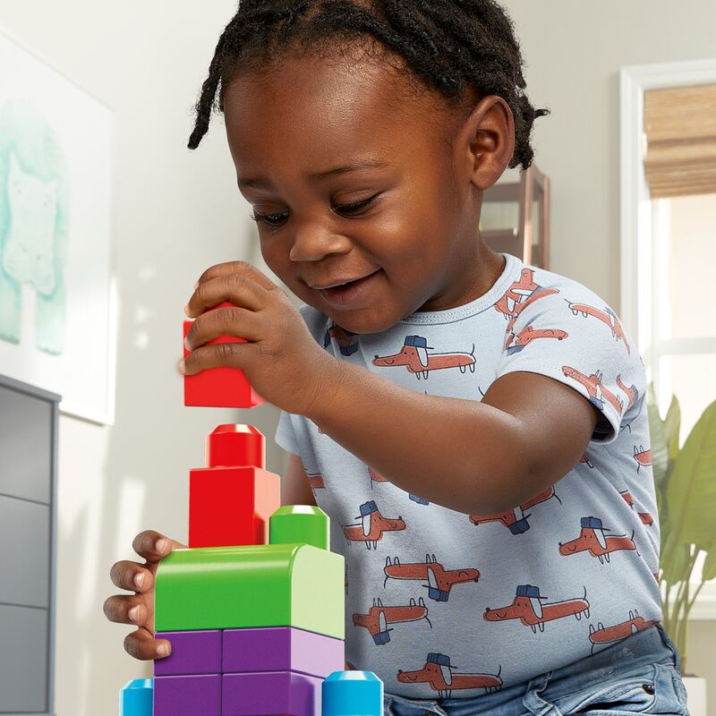 Bolsa azul FISHER-PRICE MEGA Bloks con bloques de colores - 6