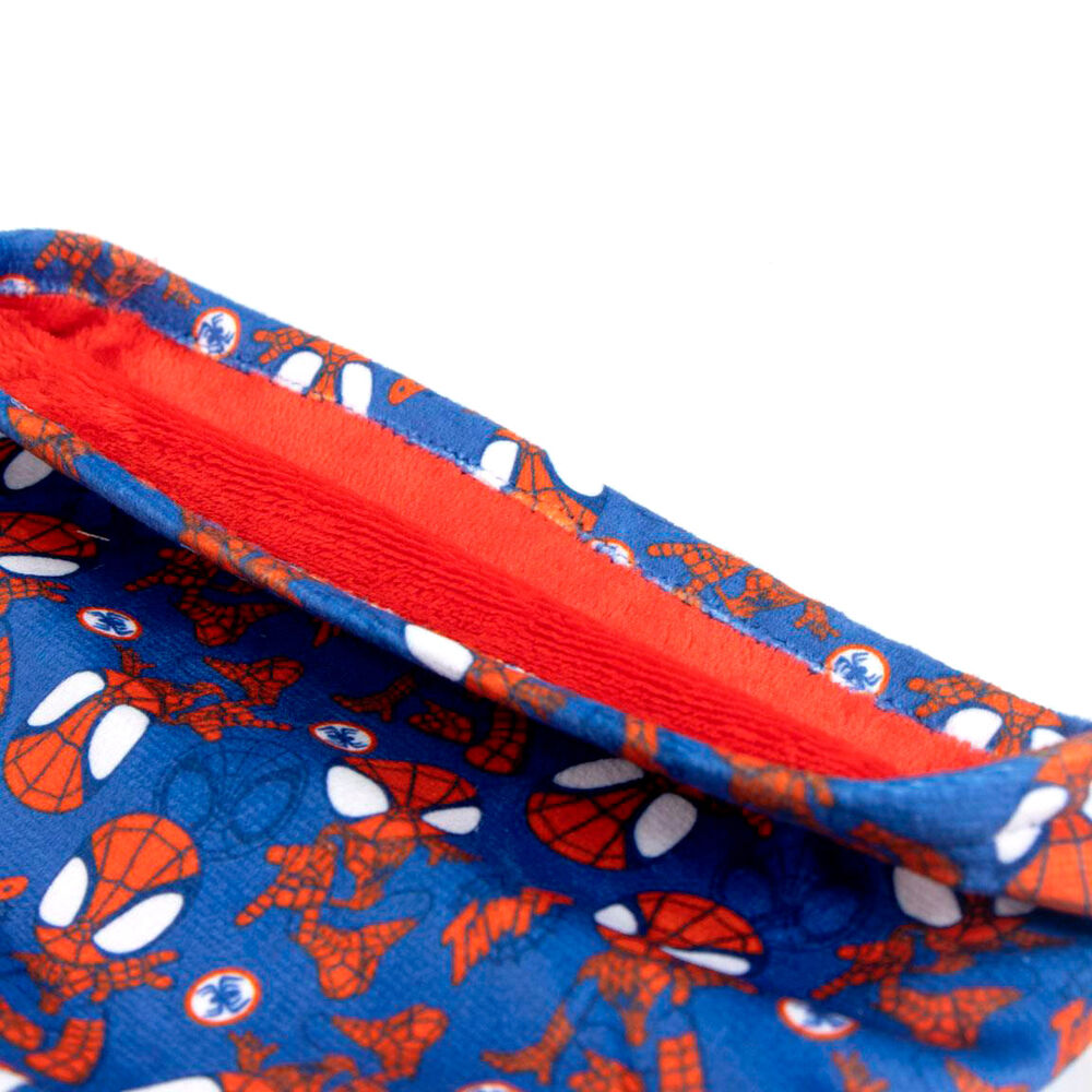 Braga de cuello Spidey Marvel azul con estampado multicolor y borde rojo - 3