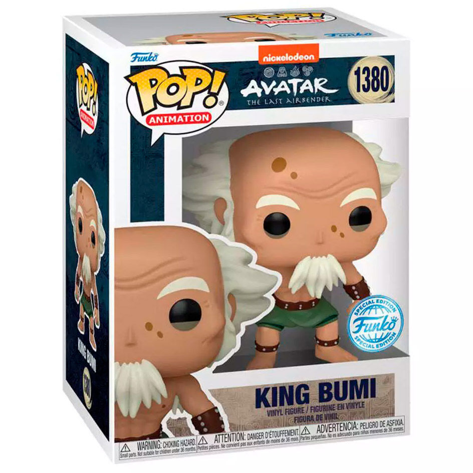 Figura Funko POP! de King Bumi con barba blanca y pantalón verde - 2
