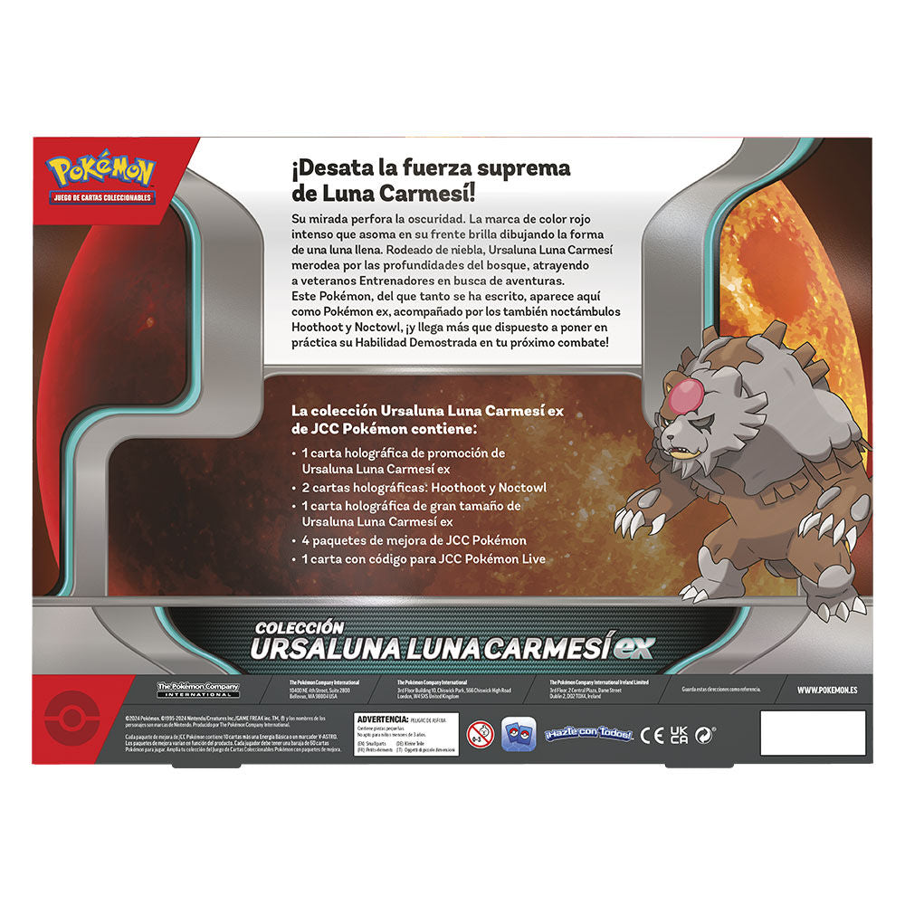Blíster Pokémon Ursaluna Luna Carmesí EX con cartas y paquetes de refuerzo - 2
