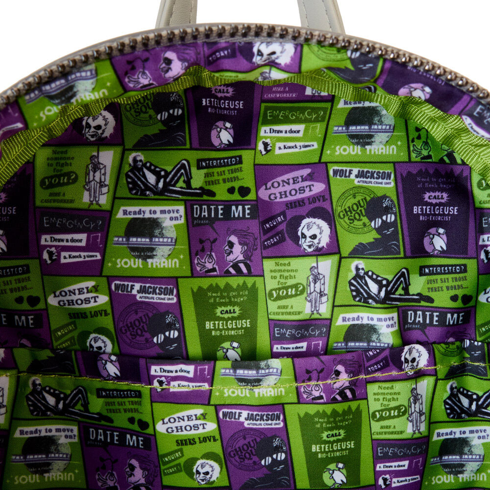 Mochila Loungefly de Lydia Deetz Beetlejuice 2 con diseño de cuadros - 5