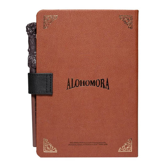 Cuaderno A5 marrón de Hogwarts con bolígrafo varita - 2
