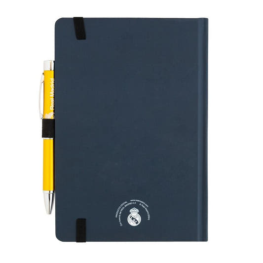 Cuaderno A5 Real Madrid azul marino con bolígrafo amarillo - 2