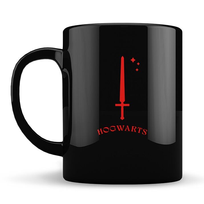 Taza negra de Gryffindor Harry Potter con león rojo - 2