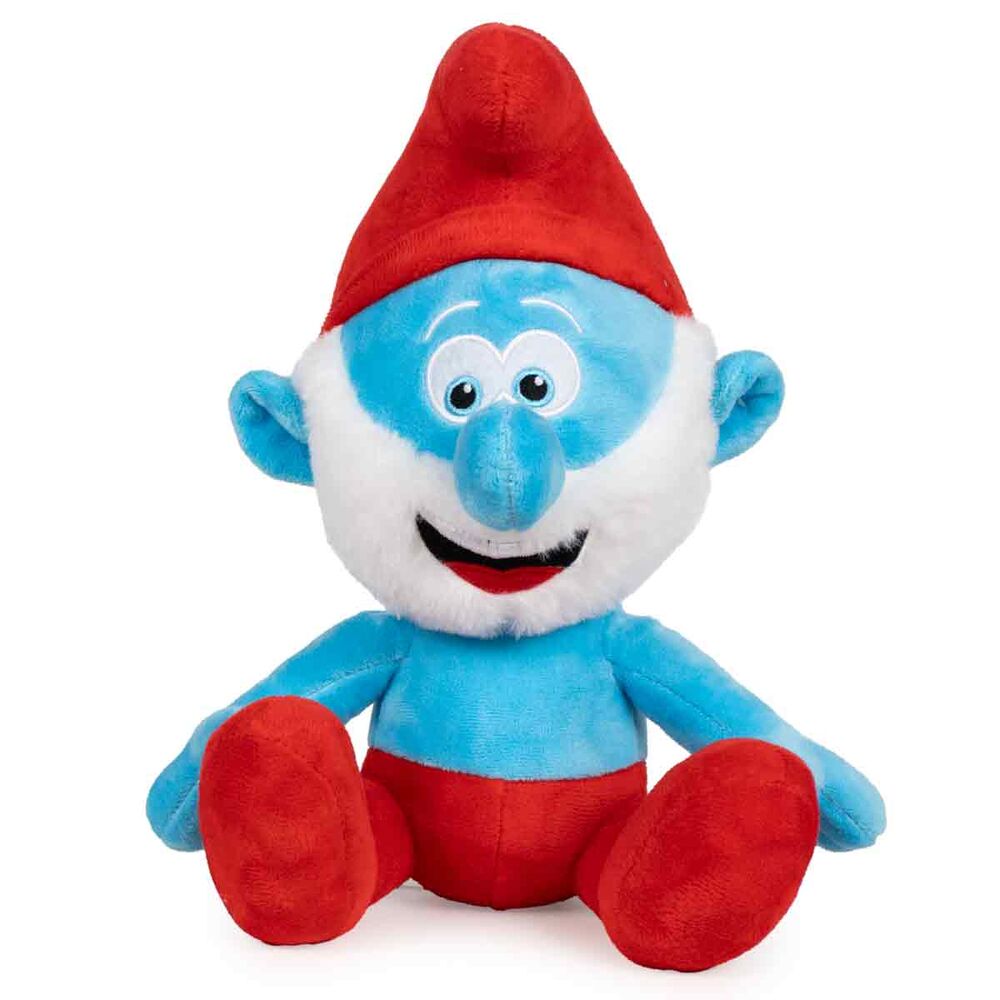 Peluche de Papa Pitufo de Los Pitufos sentado