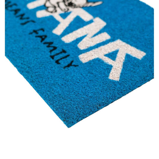 Felpudo azul de Stitch Disney con mensaje Ohana Means Family - 3