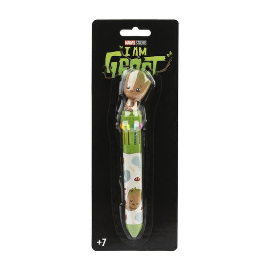 Bolígrafo 3D de 10 colores con topper de Groot Marvel - 3