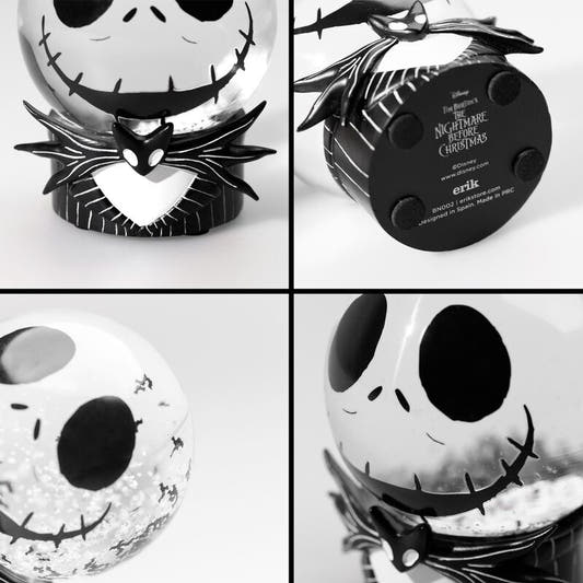 Bola de nieve de Jack Skellington con base negra - 3