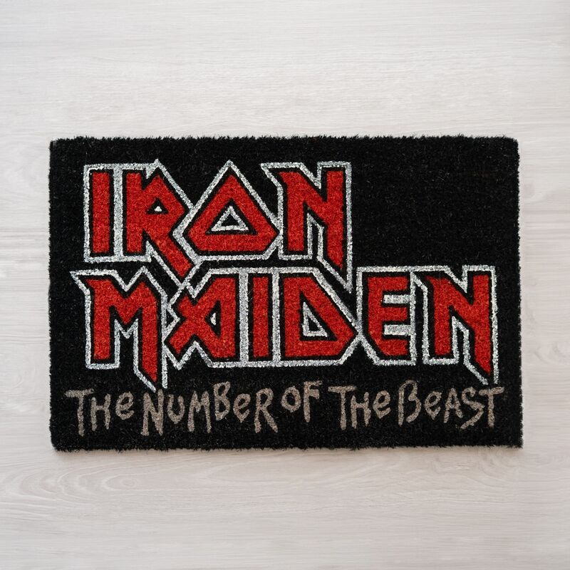 Felpudo negro de Iron Maiden The Number of the Beast - 4