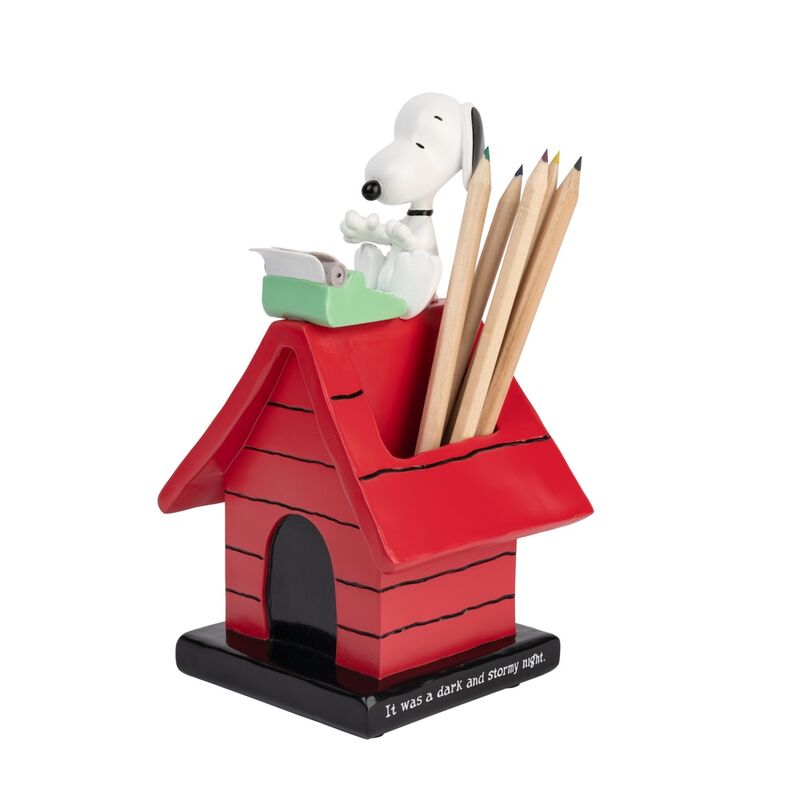 Portalápices de resina Snoopy con forma de caseta roja - 4