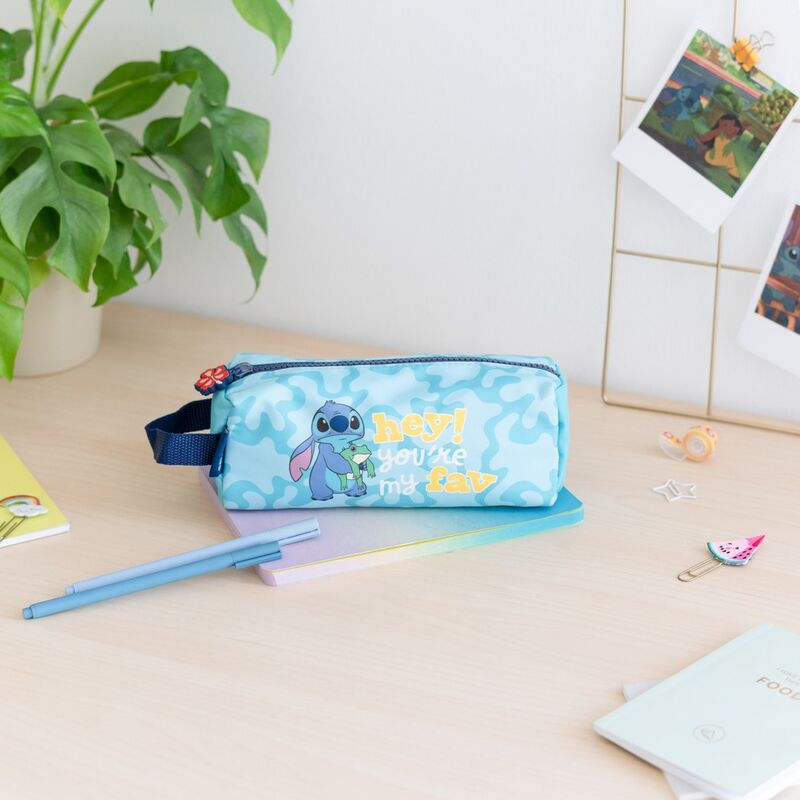 Portatodo tropical de Stitch Disney azul con cremallera - 4