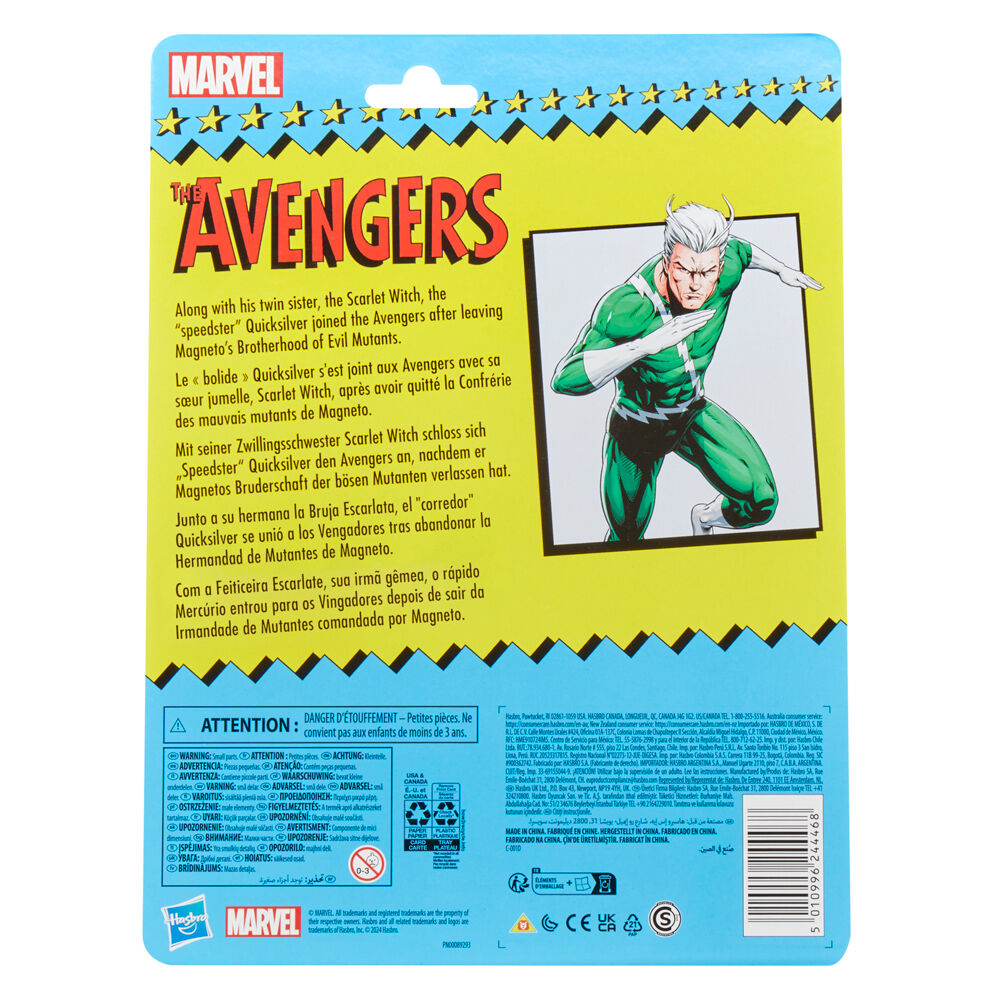 Figura articulada de Quicksilver Marvel con traje verde y detalles blancos - 10
